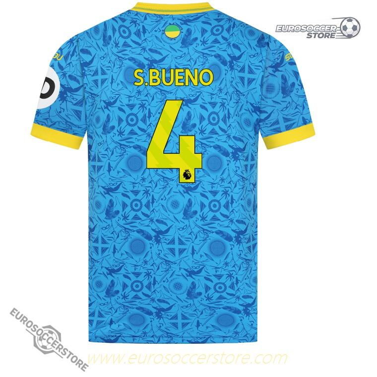 Wolverhampton Wanderers 25-26 Season Third Jersey, Worn by S.BUENO with Jersey Number 4