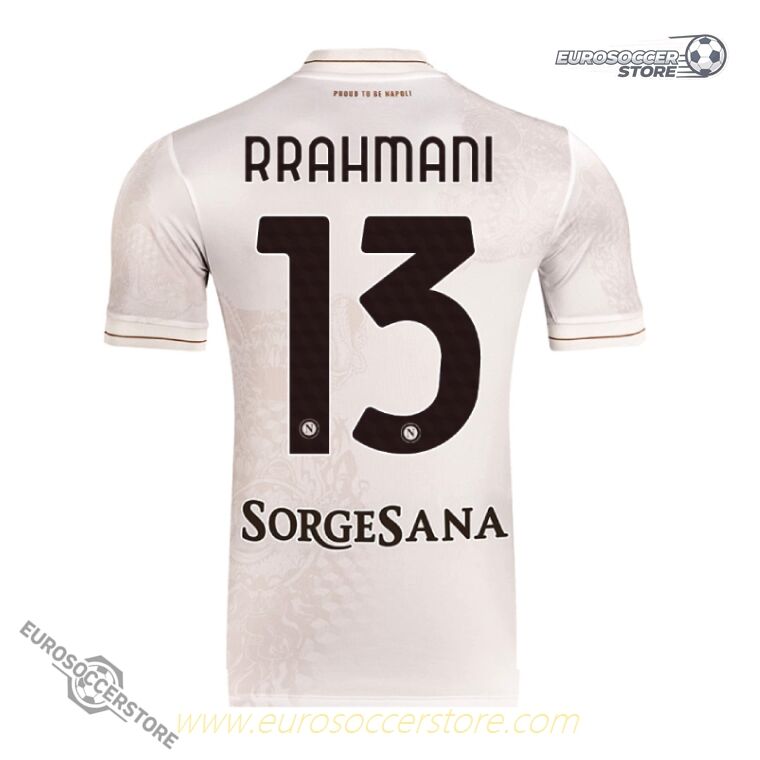Napoli 25-26 Season Away Jersey with RRAHMANI 13 Printing