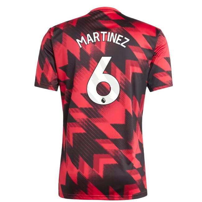 Adult 2025-2026 Man Utd Pre-Match Shirt (Red) (Martinez 6)