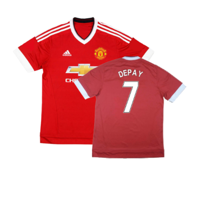 Manchester United 2015-16 Home Shirt ((Excellent) M) (Depay 7)