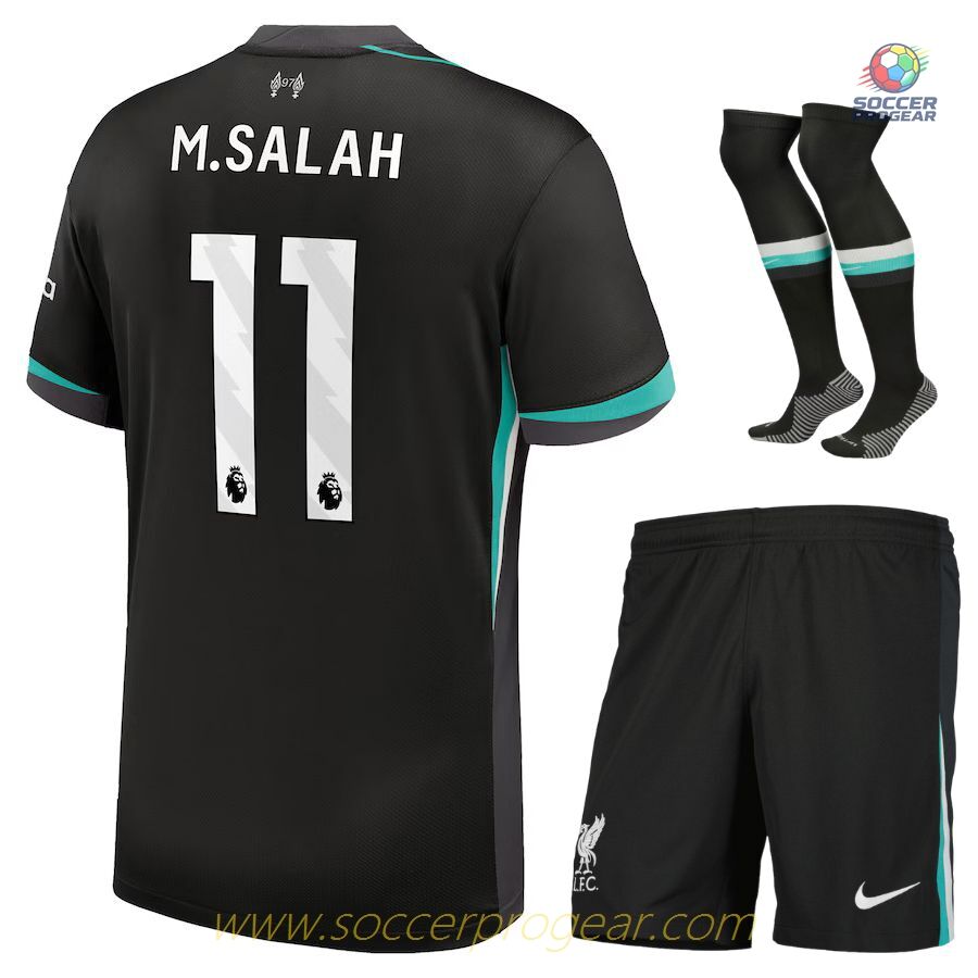Liverpool Away Child Kit Shirt 2024-25 Edition Salah