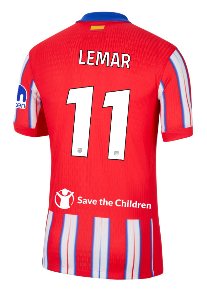 Atletico Madrid 24-25 Champions League Home Jersey LEMAR 11 Version