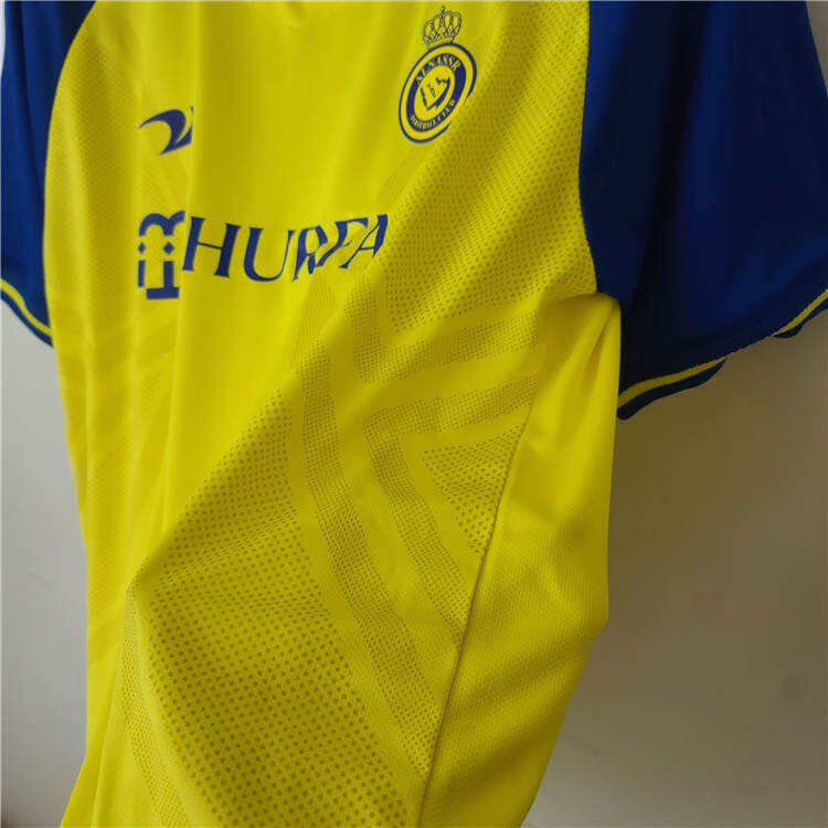 2223 Riyadh Victory Home Yellow Ronaldo Soccer Jersey Football Shirt