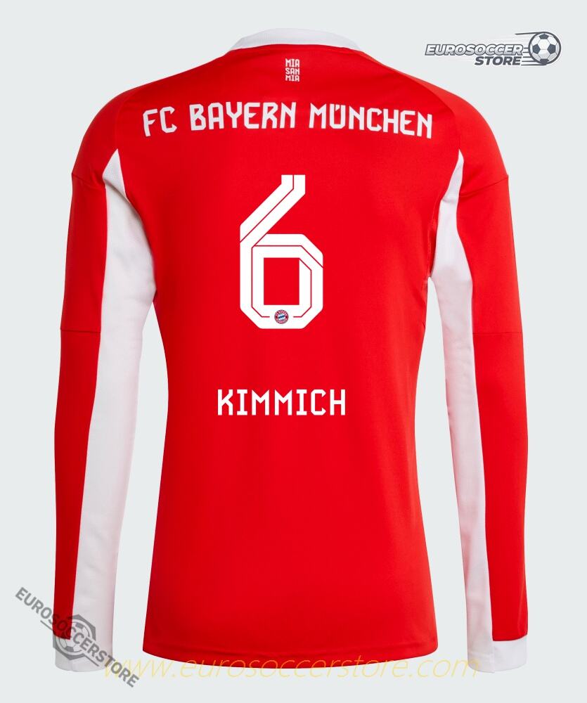 Bayern Munich 25-26 Home Long Sleeve Jersey Kimmich 6