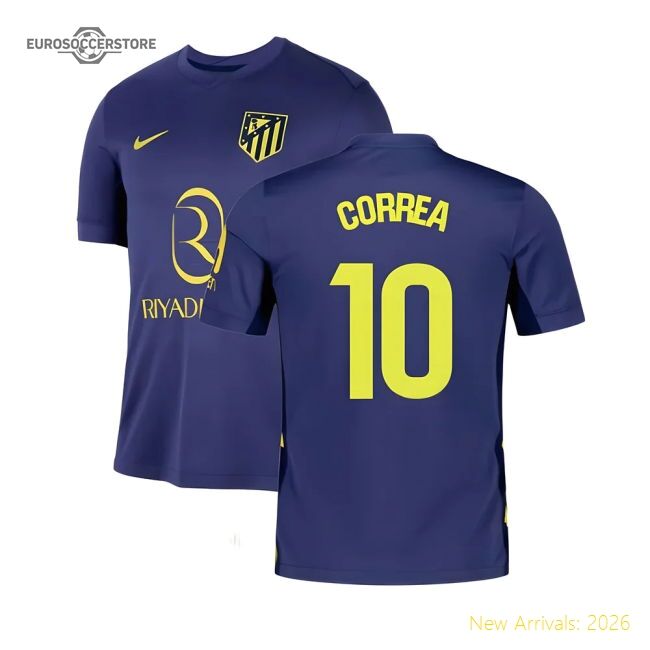 Professional-Grade 2025-2026 Atletico Madrid Away Shirt (Correa 10)