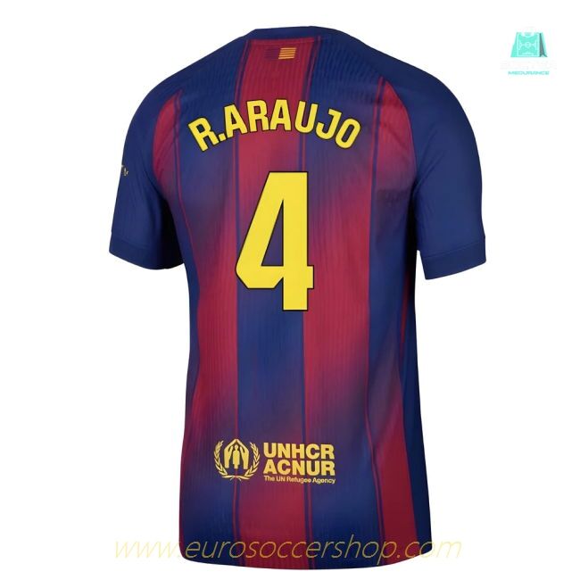 2025-2026 Barcelona Authentic Home Shirt (R.Araujo 4)