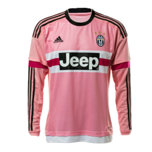 201516 JUVENTUS RETRO PINK LONG SLEEVE SHIRT - Official Replica 5153