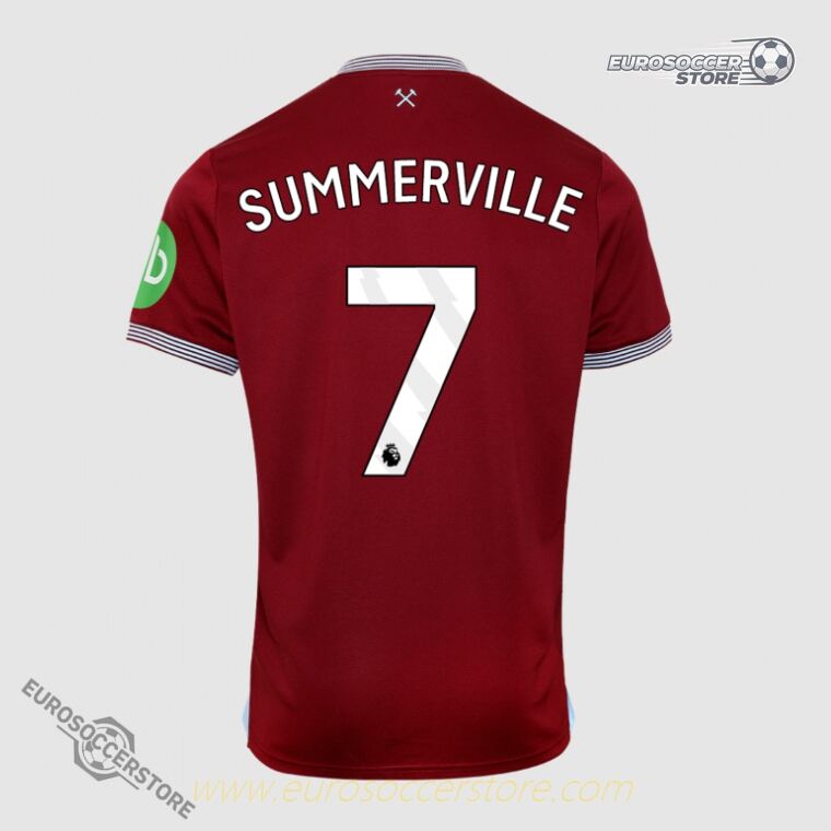 West Ham United's 25-26 Home Jersey featuring SUMMERVILLE 7