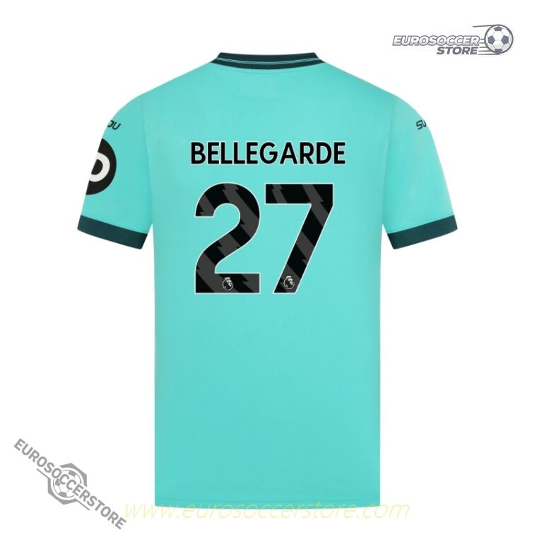 Wolverhampton Wanderers 25-26 Season Away Jersey, Featuring Player BELLEGARDE with Number 27