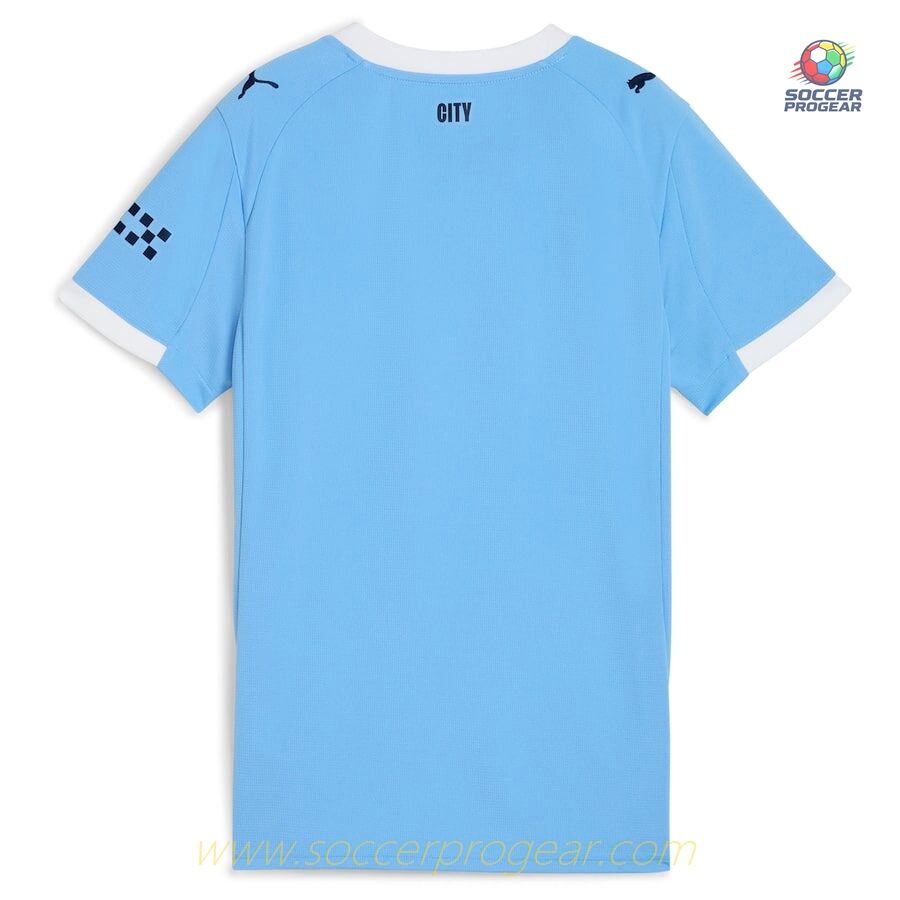 Manchester City Home Team Football Jersey 2025/26 Collection Ladies