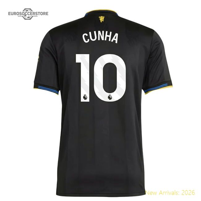 Official 2025-2026 Man Utd Authentic Third Shirt (cunha 10) - Premium