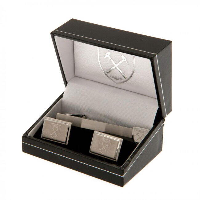 Modern West Ham West Ham United FC Tie Slide & Cufflink Set for Gam...