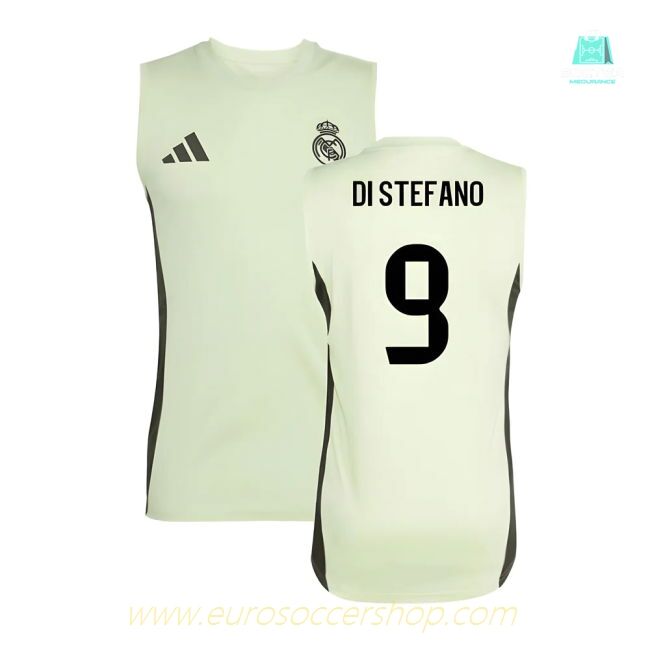 2025-2026 Real Madrid Sleeveless Training Jersey (Almost Lime) (Di Stefano 9)