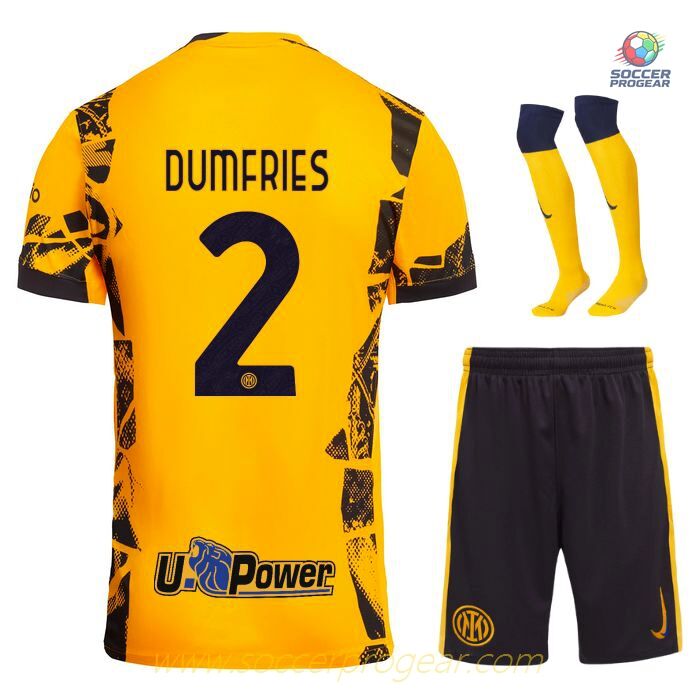 Inter Milan Third Youth Football Kit Soccer Jersey 2024/25 Collection Dumfries
