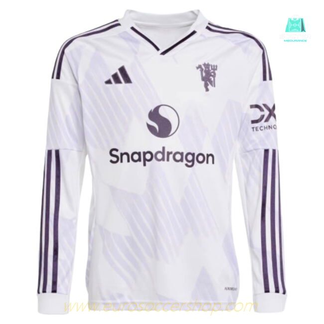 2025-2026 Man Utd Long Sleeve Away Shirt (Kids) (Your Name)