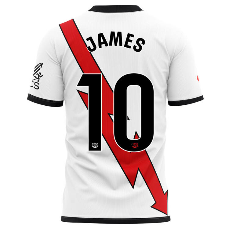 Rayo Vallecano 2425 Home Football Shirt JAMES 10 - Official Replica