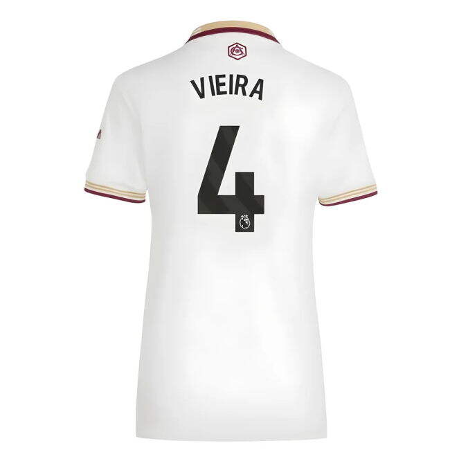 Elite Performance Official Arsenal Vieira #4 Updated Design Jersey