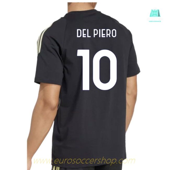 2025-2026 Juventus Training Tee (Black) (Del Piero 10)