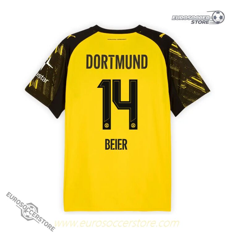 Borussia Dortmund Home BEIER 14 Football Jersey 25-26 Season