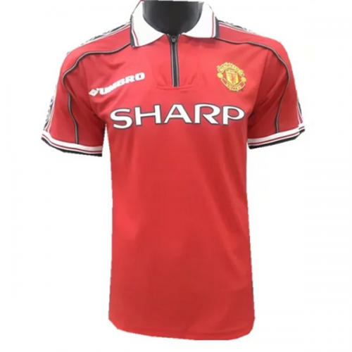 Manchester United Home 9899 Retro Soccer Jersey Shirt - Official
