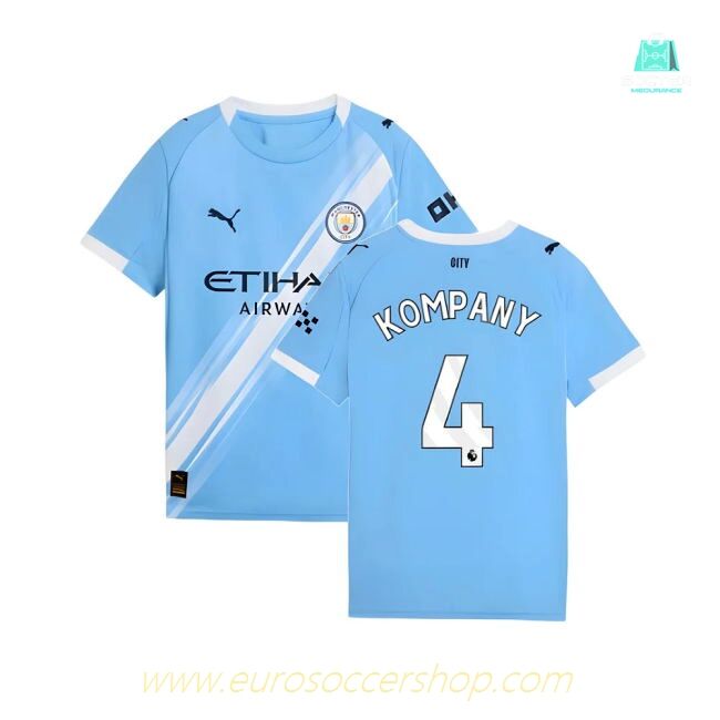 2025-2026 Man City Home Shirt (Kids) (Kompany 4)