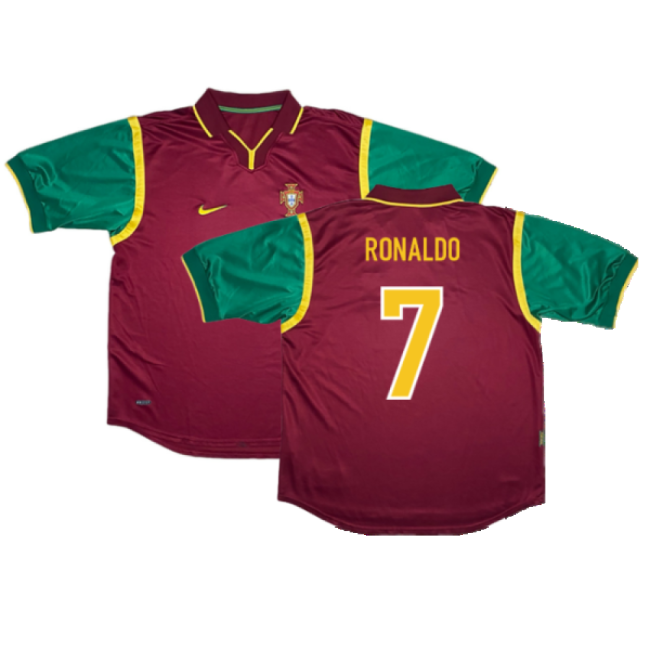 Sweet Portugal 1998-1999 Home Shirt (Excellent) (RONALDO 7) Classical