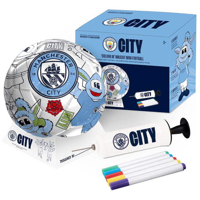 Manchester City FC 'Colour In' Mini Football Set - high quality