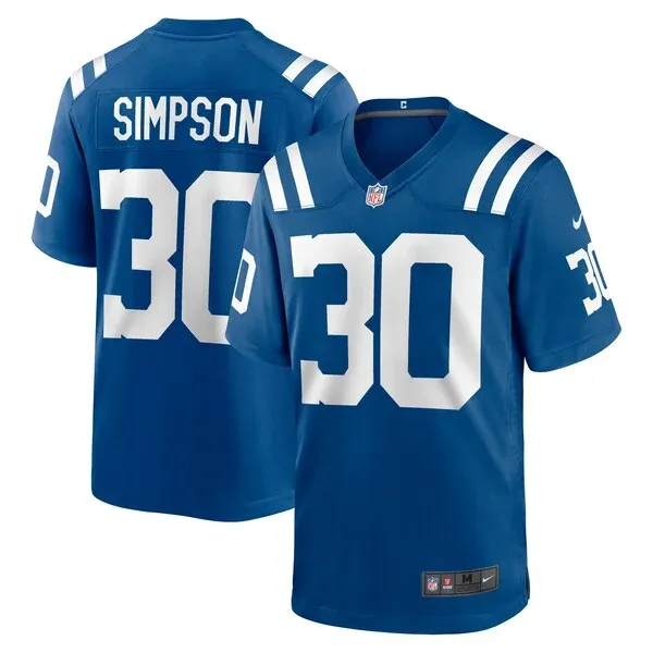 None Jaylin Simpson Game Jersey - Royal | NFL Player Jersey | NFL Foot
