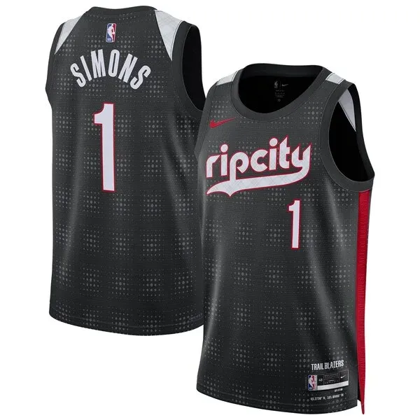Anfernee Simons POR Swingman Jersey - superior stylish - Black