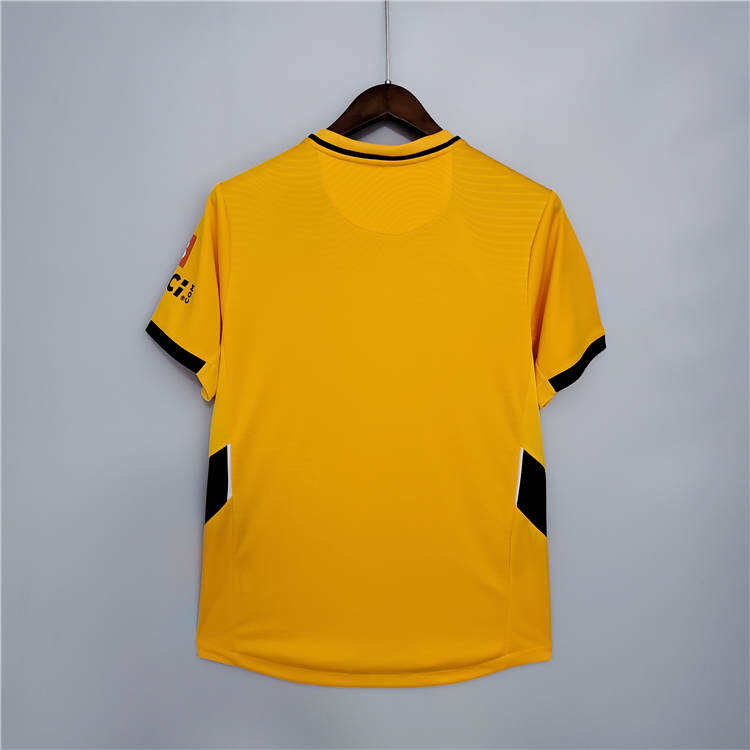 Comfort Fit Wolverhampton Wanderers 21-22 Home Yellow Soccer Jerseys