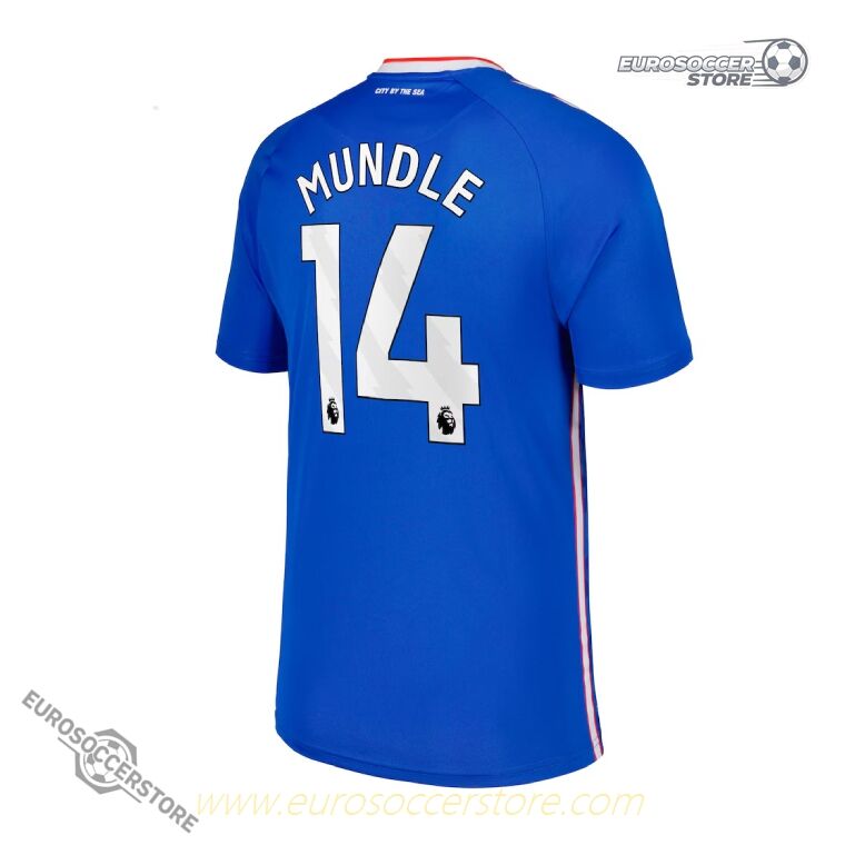 Sunderland's 25-26 Season Away Jersey with the Name MUNDLE and Number 14