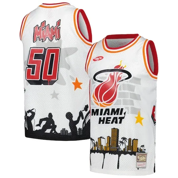 Miami Heat MIA Jersey - classic Basketball - White athletic NBA