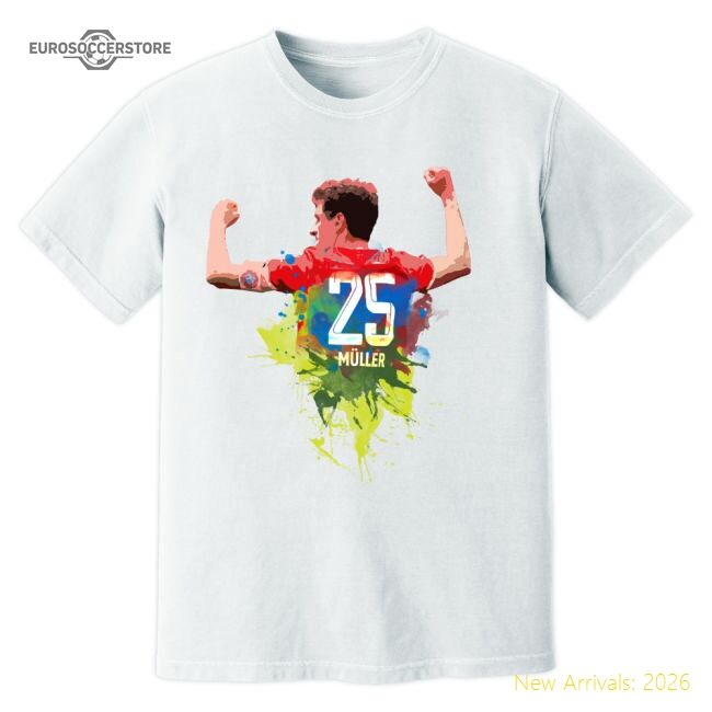 Thomas Muller Bayern Munich Art T-shirt (white) - Concept Creation