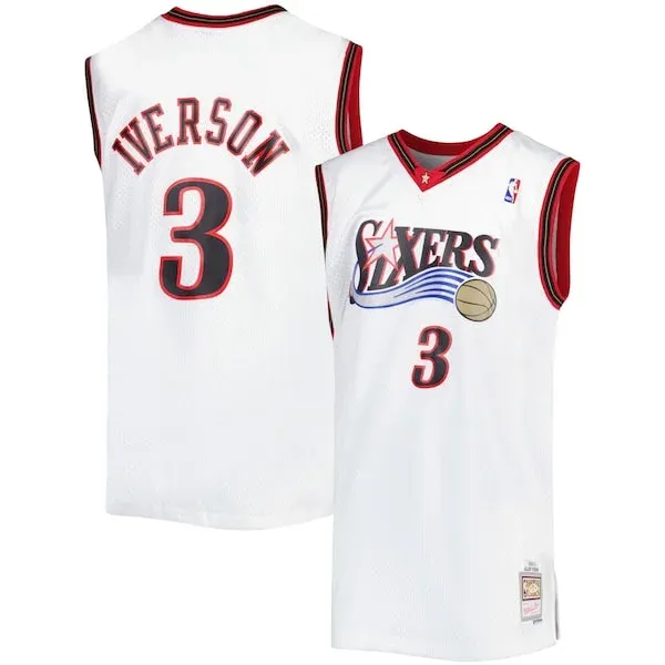 Authentic Allen Iverson PHI NBA Jersey - Red - Licensed Product