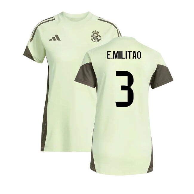 2025-2026 Real Madrid Training Jersey (Almost Lime) - Womens (E.Militao 3)