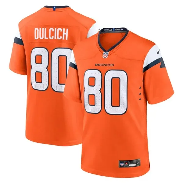 None Greg Dulcich Game Jersey - Orange | NFL Player Jersey | NFL Footb