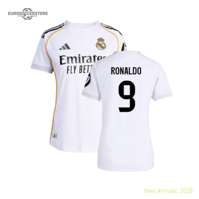 2025-2026 Real Madrid Authentic First Jersey (womens) (ronaldo 9)