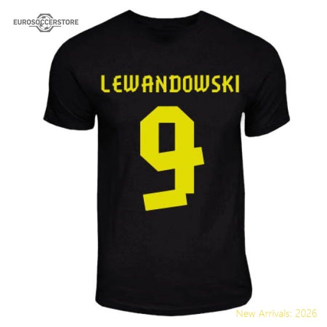 High-Quality Robert Lewandowski Dortmund Away Hero T-Shirt (Black)