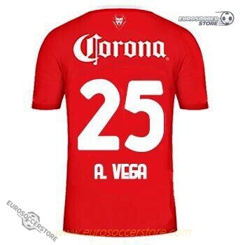 Toluca A. VEGA 25 Home Football Jersey for the 23-24 Season