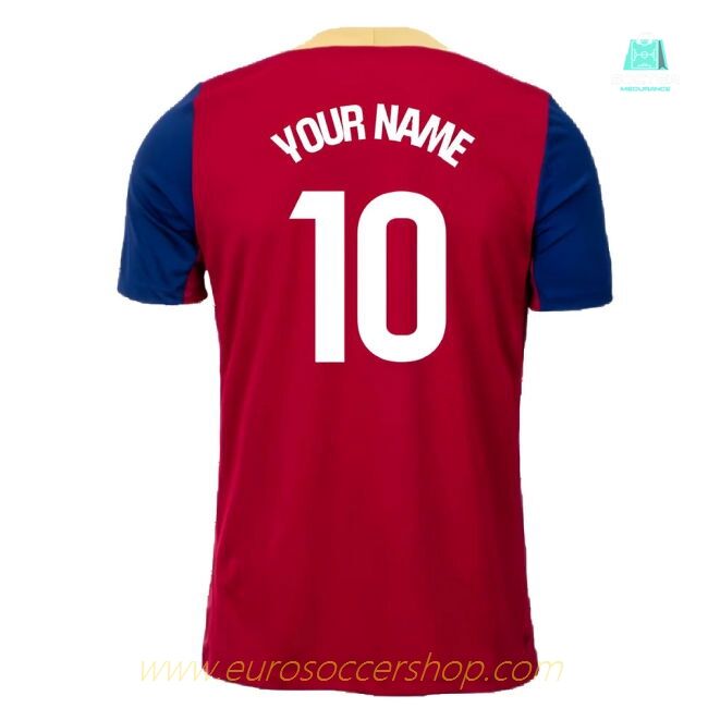 2023-2024 Barcelona Strike Training Shirt (Red) (Your Name)