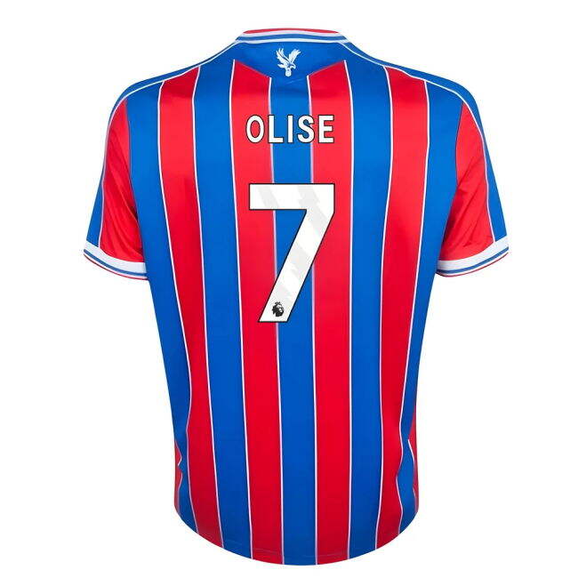 Stylish Crystal Palace 2025-2026 Crystal Palace Home Shirt (Olise 7...