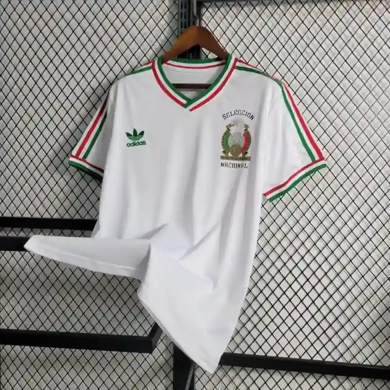 1985 Mexico White Special Edition Soccer retro kit