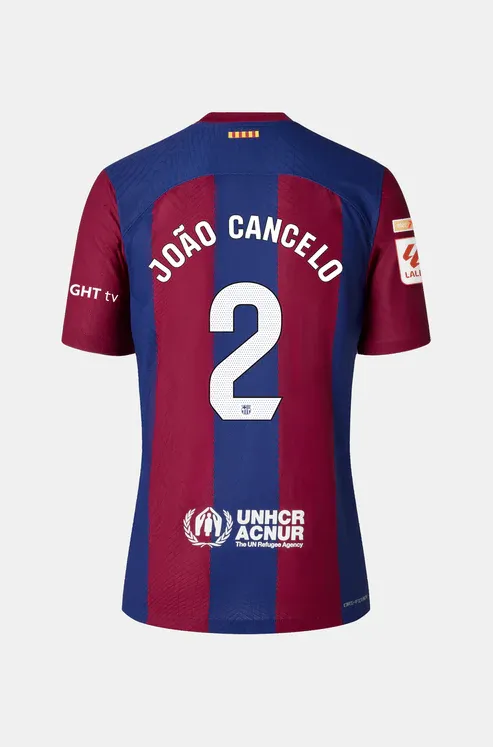Barcelona's JOÃO CANCELO 2023-24 Season Second Home Football Jersey