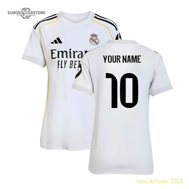 2025-2026 Real Madrid Home Jersey (womens) (your Name) - Collectors Item