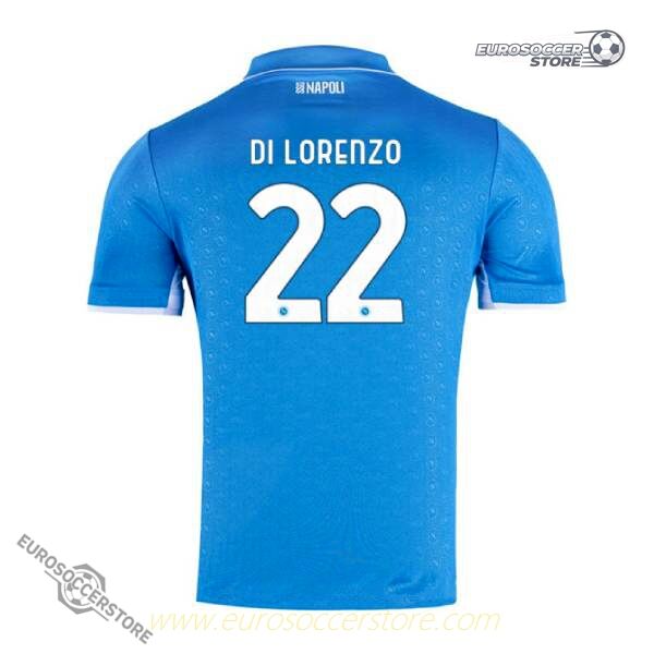 S.S.C. Napoli 2024-25 Home Jersey featuring Di Lorenzo's #22
