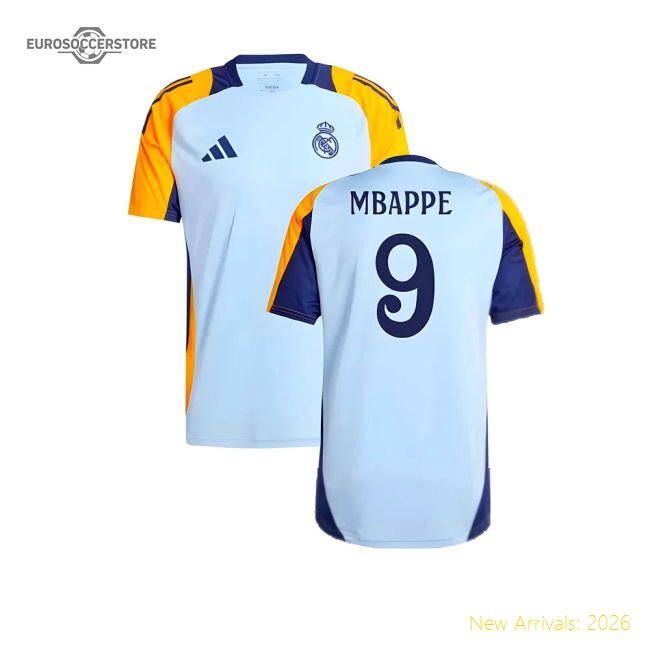 High-quality 2024-2025 Real Madrid Training Shirt (glow Blue) (mbap