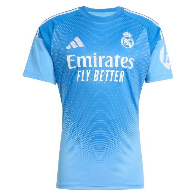 2025-2026 Real Madrid Home Goalkeeper Shirt (Blue) (Lunin 13) - Sup...