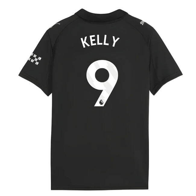 Football Man City Away Shirt Kids Kelly #9 Top Tier Fervent 2025-2...