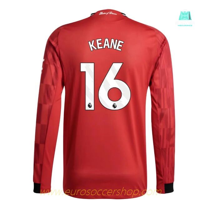 2025-2026 Man Utd Authentic Long Sleeve Home Shirt (Keane 16)
