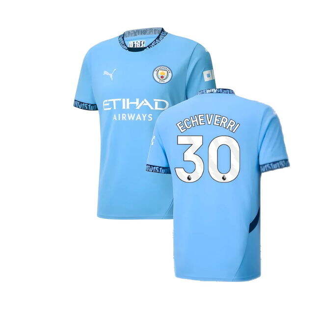 2024-2025 Man City Home Shirt (Echeverri 30) - game day